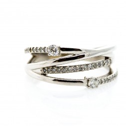 Criss Cross Natural Diamond Ring (.25ctw)