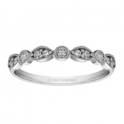 Rm1292 -14k White Gold Round Cut Diamond Infinity Semi Mount Engagement Ring