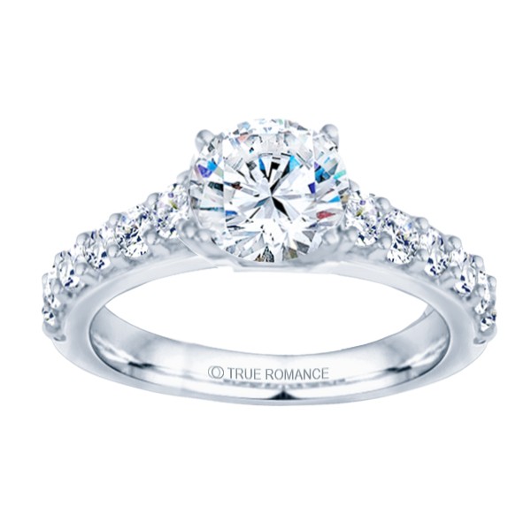 14k White Gold Classic Semi Mount Engagement Ring