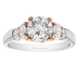 Round Cut Center Diamond Classic Semi Mount Engagement Ring