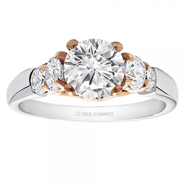 Round Cut Center Diamond Classic Semi Mount Engagement Ring