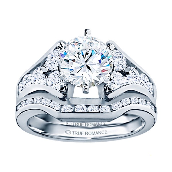 Rm946-14k White Gold Classic Semi Mount Engagement Ring