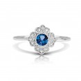 14K Sapphire and Diamond Fashion Ring