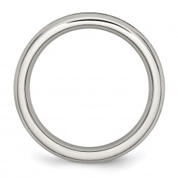 Stainless Steel Polished 4mm May Dark Green CZ Ring