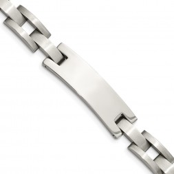 Stainless Steel Brushed and Polished 9.25in ID Bracelet