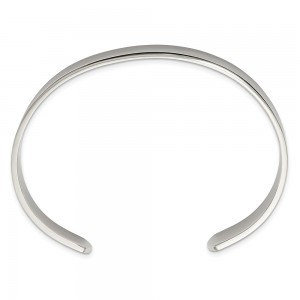 Stainless Steel Polished 9mm Cuff Bangle