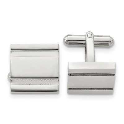 Stainless Steel Polished Square Cufflinks