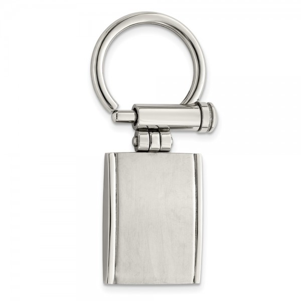 Stainless Steel Brushed and Polished Key Ring