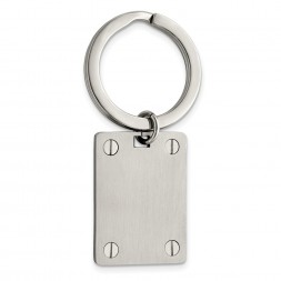 Stainless Steel Brushed and Polished Key Ring