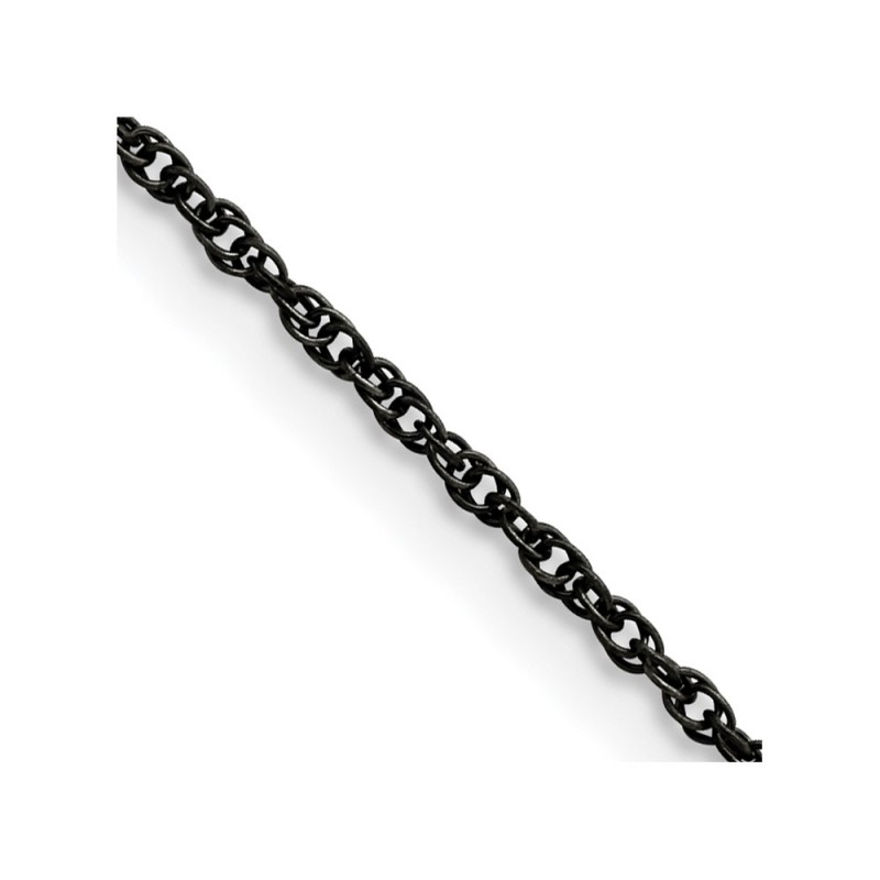 Stainless Steel Oxidized 2mm 20in Fancy Link Chain