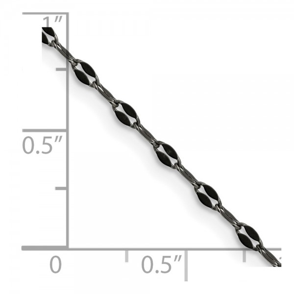 Stainless Steel Oxidized 2.5mm 20in Fancy Chain