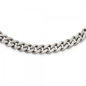 Stainless Steel Oxidized 9.25mm 22in Curb Chain