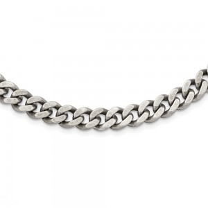 Stainless Steel Oxidized 9.25mm 20in Curb Chain