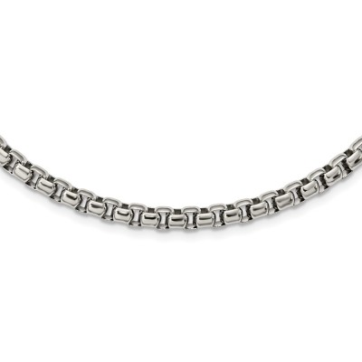 Stainless Steel Polished 24in Rounded Box Chain