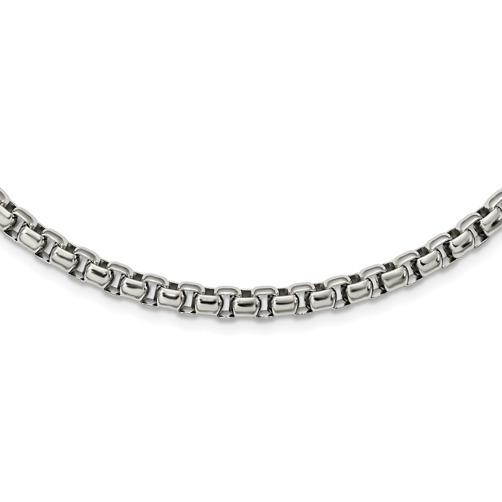 Stainless Steel Polished 24in Rounded Box Chain