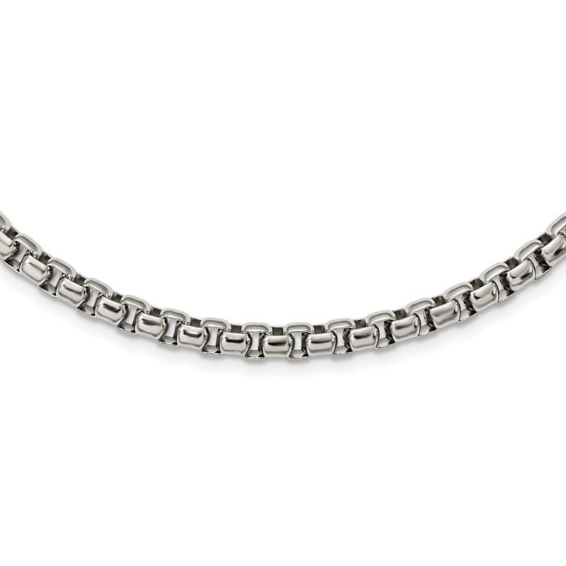 Stainless Steel Polished 24in Rounded Box Chain