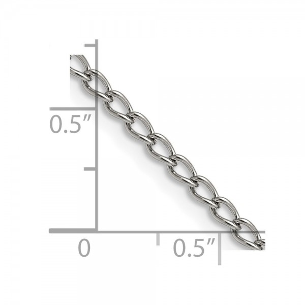 Stainless Steel Polished 3mm 18in Curb Chain