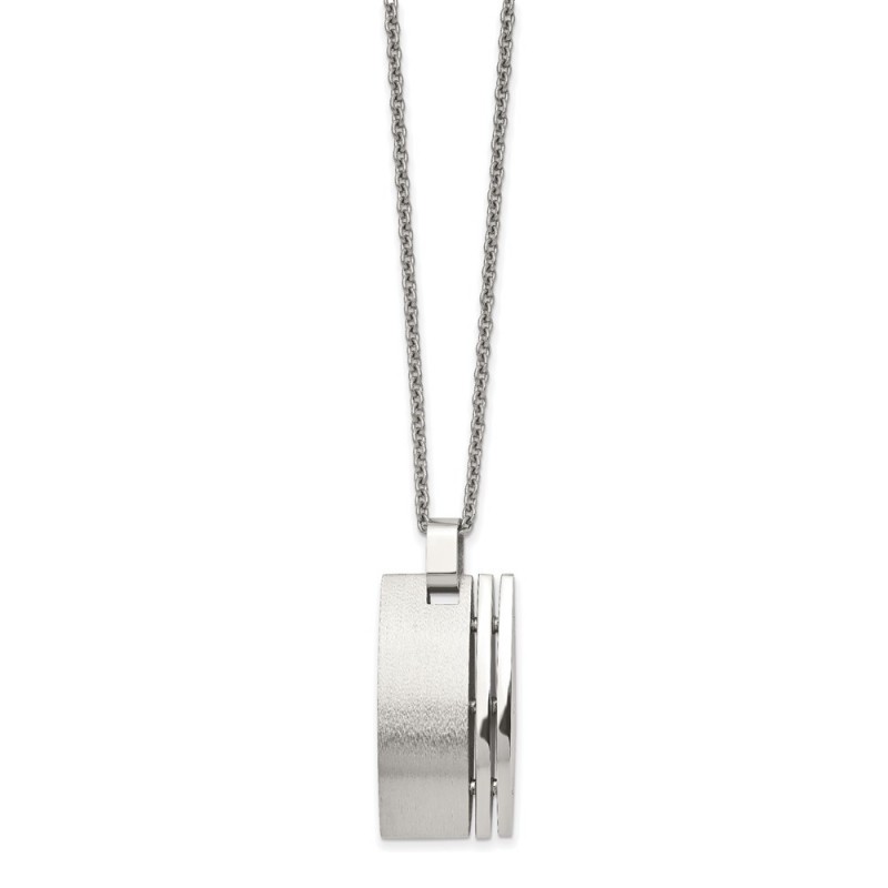 Stainless Steel Brushed 22in Necklace