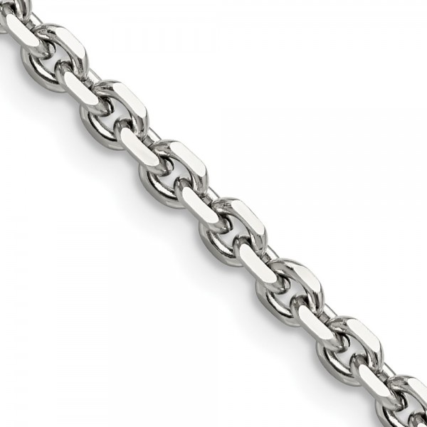 Stainless Steel Polished 4.3mm 22in Cable Chain