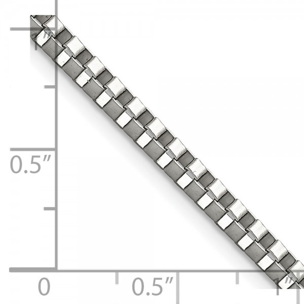 Stainless Steel Polished 3.2mm 24in Box Chain