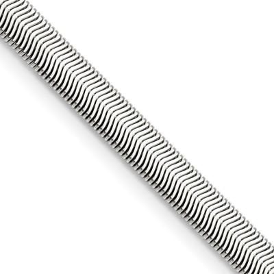 Stainless Steel Polished 6.2mm 24in Flat Snake Chain