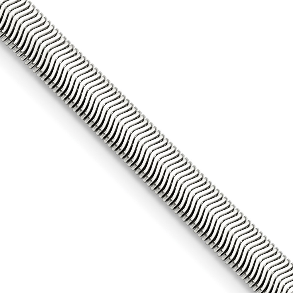 Stainless Steel Polished 6.2mm 24in Flat Snake Chain