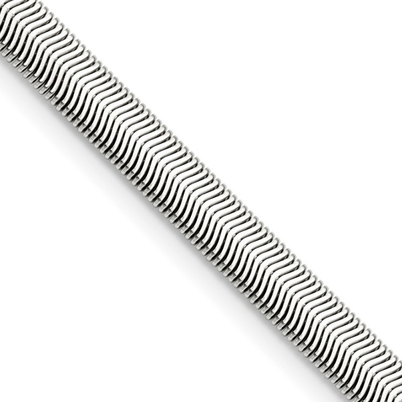 Stainless Steel Polished 6.2mm 24in Flat Snake Chain