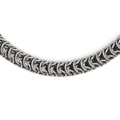 Stainless Steel Polished Fancy Link 22in Necklace