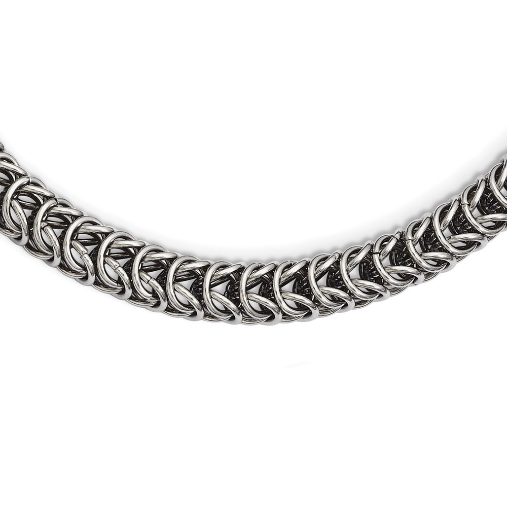 Stainless Steel Polished Fancy Link 22in Necklace