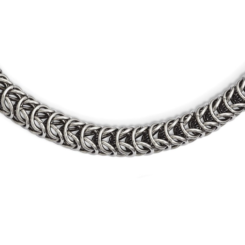 Stainless Steel Polished Fancy Link 22in Necklace