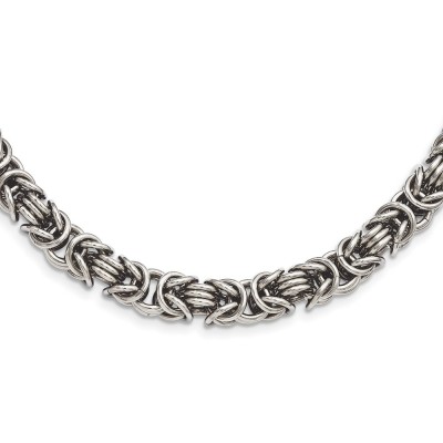 Stainless Steel Polished Fancy Link 22in Necklace