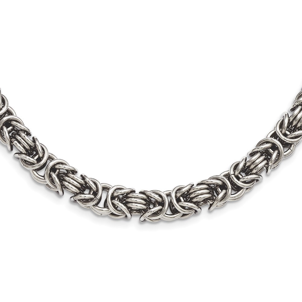 Stainless Steel Polished Fancy Link 22in Necklace
