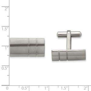 Titanium Brushed Cuff Links