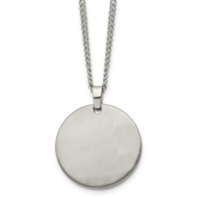 Titanium Brushed 22in Necklace
