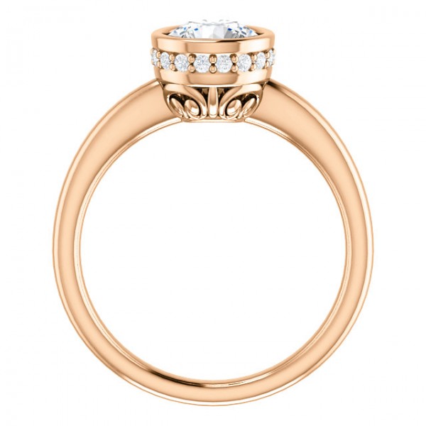 14 Kt Rose Gold 1 Ct Moissanite Ring