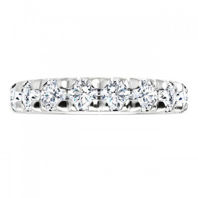Platinum French Set Eternity Band Mounting Size 4.75 (1.90ctw)