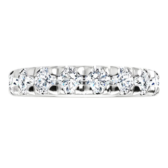 Platinum French Set Eternity Band Mounting Size 4.75 (1.90ctw)