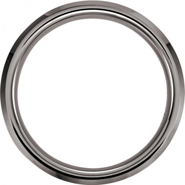 Tungsten 6 mm Satin & Polished Beveled Band