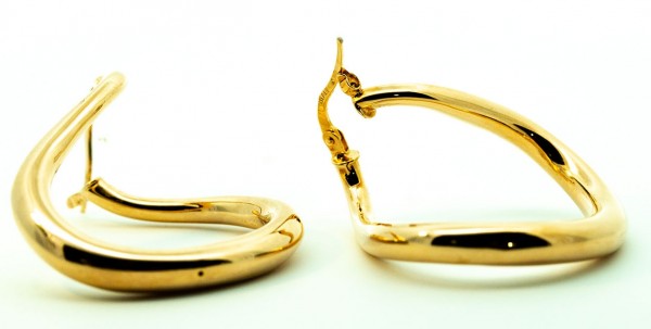 14kt Yellow Gold Twisted Hoop Earrings