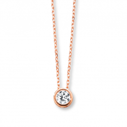 14 Kt Rose Gold Diamond Necklace