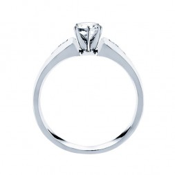 Me180-14k White Gold Classic Semi Mount Engagement Ring