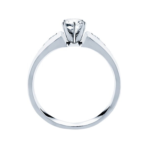 Me180-14k White Gold Classic Semi Mount Engagement Ring