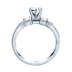 Me244-14k White Gold Classic Semi Mount Engagement Ring