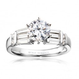 Me361-14k White Gold Semi Mount Engagement Ring From Nostalgic Collection