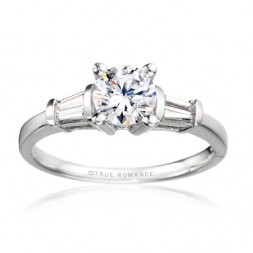Me810-14k White Gold Semi Mount Engagement Ring From Nostalgic Collection