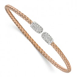 CZ Woven Skinny Cuff