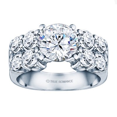 Rm1053-14k White Gold Classic Semi Mount Engagement Ring