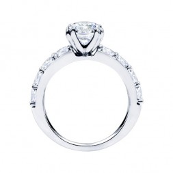 Rm1101-14k White Gold Classic Semi Mount Engagement Ring