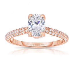 Rm1280vrs-14k Rose Gold Oval Cut Diamond Semi Mount Engagement Ring