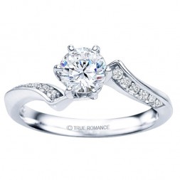 Rm1349-14k White Gold Classic Semi Mount Engagement Ring